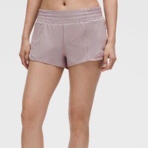 Lululemon Hotty Hot High Rise 2.5" Mauve Gray size 10